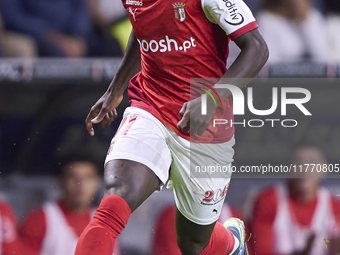 Roger Fernandes of SC Braga is in action during the Liga Portugal Betclic match between SC Braga and Sporting CP at Estadio Municipal de Bra...