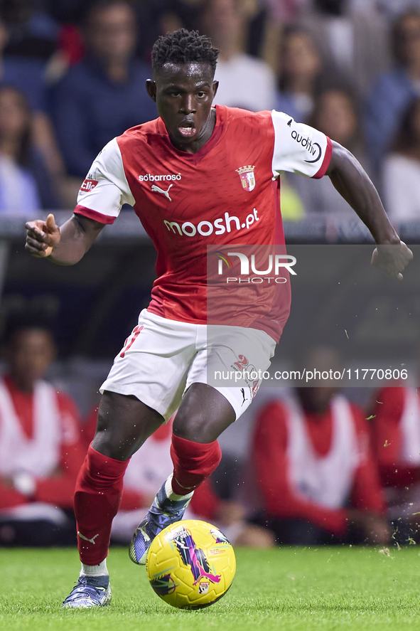 Roger Fernandes of SC Braga is in action during the Liga Portugal Betclic match between SC Braga and Sporting CP at Estadio Municipal de Bra...