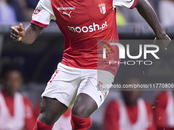 Roger Fernandes of SC Braga is in action during the Liga Portugal Betclic match between SC Braga and Sporting CP at Estadio Municipal de Bra...