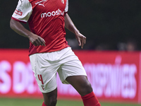 Sikou Niakate of SC Braga is in action during the Liga Portugal Betclic match between SC Braga and Sporting CP at Estadio Municipal de Braga...