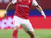 Joao Moutinho of SC Braga plays during the Liga Portugal Betclic match between SC Braga and Sporting CP at Estadio Municipal de Braga in Bra...