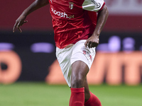 Sikou Niakate of SC Braga is in action during the Liga Portugal Betclic match between SC Braga and Sporting CP at Estadio Municipal de Braga...