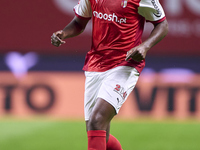 Sikou Niakate of SC Braga is in action during the Liga Portugal Betclic match between SC Braga and Sporting CP at Estadio Municipal de Braga...