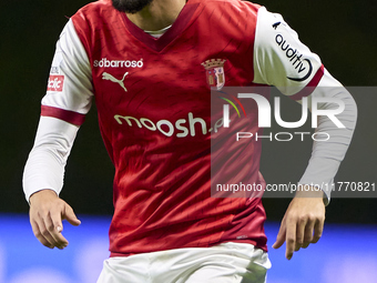 Gabri Martinez of SC Braga looks on during the Liga Portugal Betclic match between SC Braga and Sporting CP at Estadio Municipal de Braga in...