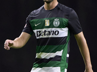 Daniel Braganca of Sporting CP looks on during the Liga Portugal Betclic match between SC Braga and Sporting CP at Estadio Municipal de Brag...