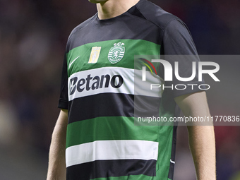 Viktor Gyokeres of Sporting CP looks on during the Liga Portugal Betclic match between SC Braga and Sporting CP at Estadio Municipal de Brag...