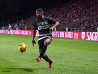 Geny Catamo of Sporting CP is in action during the Liga Portugal Betclic match between SC Braga and Sporting CP at Estadio Municipal de Brag...