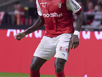 Armindo Tue Na Bangna 'Bruma' of SC Braga is in action during the Liga Portugal Betclic match between SC Braga and Sporting CP at Estadio Mu...