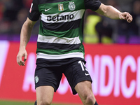 Conrad Harder of Sporting CP is in action during the Liga Portugal Betclic match between SC Braga and Sporting CP at Estadio Municipal de Br...