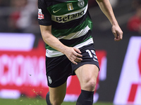 Conrad Harder of Sporting CP is in action during the Liga Portugal Betclic match between SC Braga and Sporting CP at Estadio Municipal de Br...