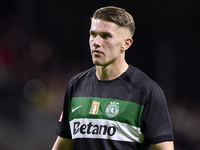 Viktor Gyokeres of Sporting CP looks on during the Liga Portugal Betclic match between SC Braga and Sporting CP at Estadio Municipal de Brag...