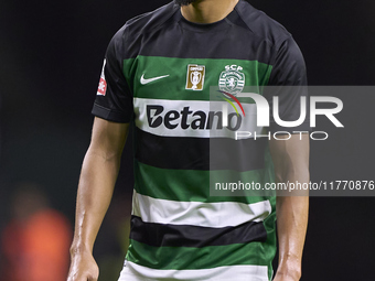 Hidemasa Morita of Sporting CP looks on during the Liga Portugal Betclic match between SC Braga and Sporting CP at Estadio Municipal de Brag...