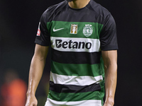 Hidemasa Morita of Sporting CP looks on during the Liga Portugal Betclic match between SC Braga and Sporting CP at Estadio Municipal de Brag...