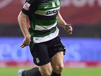 Viktor Gyokeres of Sporting CP is in action during the Liga Portugal Betclic match between SC Braga and Sporting CP at Estadio Municipal de...