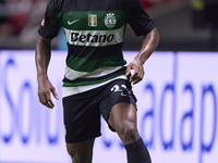 Geny Catamo of Sporting CP is in action during the Liga Portugal Betclic match between SC Braga and Sporting CP at Estadio Municipal de Brag...