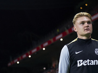 Conrad Harder of Sporting CP looks on before the Liga Portugal Betclic match between SC Braga and Sporting CP at Estadio Municipal de Braga...