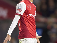 Gabri Martinez of SC Braga reacts during the Liga Portugal Betclic match between SC Braga and Sporting CP at Estadio Municipal de Braga in B...