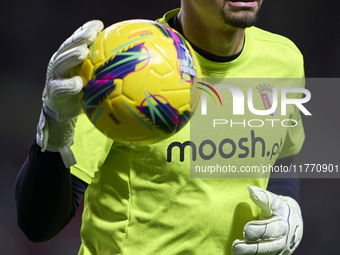 Matheus Lima Magalhaes of SC Braga warms up before the Liga Portugal Betclic match between SC Braga and Sporting CP at Estadio Municipal de...