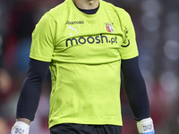 Tiago Sa of SC Braga warms up before the Liga Portugal Betclic match between SC Braga and Sporting CP at Estadio Municipal de Braga in Braga...