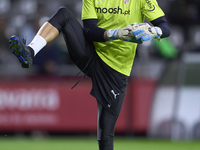 Tiago Sa of SC Braga warms up before the Liga Portugal Betclic match between SC Braga and Sporting CP at Estadio Municipal de Braga in Braga...