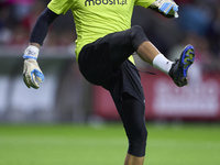 Tiago Sa of SC Braga warms up before the Liga Portugal Betclic match between SC Braga and Sporting CP at Estadio Municipal de Braga in Braga...