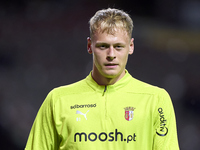 Lukas Hornicek of SC Braga looks on during the warm-up prior to the Liga Portugal Betclic match between SC Braga and Sporting CP at Estadio...