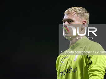 Lukas Hornicek of SC Braga looks on during the warm-up prior to the Liga Portugal Betclic match between SC Braga and Sporting CP at Estadio...