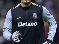 Vladan Kovacevic of Sporting CP warms up before the Liga Portugal Betclic match between SC Braga and Sporting CP at Estadio Municipal de Bra...