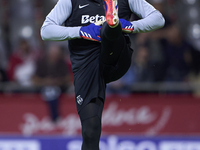 Diego Callai of Sporting CP warms up before the Liga Portugal Betclic match between SC Braga and Sporting CP at Estadio Municipal de Braga i...