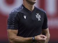 Referee Luis Godinho warms up before the Liga Portugal Betclic match between SC Braga and Sporting CP at Estadio Municipal de Braga in Braga...