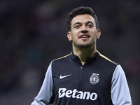 Pedro Goncalves of Sporting CP warms up before the Liga Portugal Betclic match between SC Braga and Sporting CP at Estadio Municipal de Brag...