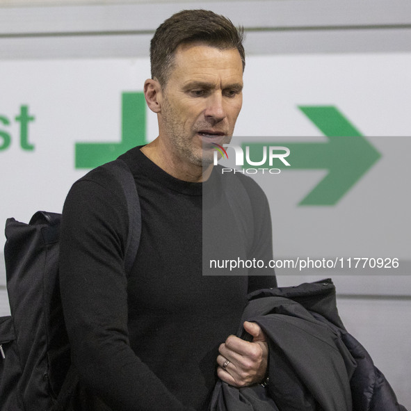 Manchester City W.F.C. manager Gareth Taylor arrives at the Joie Stadium during the UEFA Champions League Group D match between Manchester C...