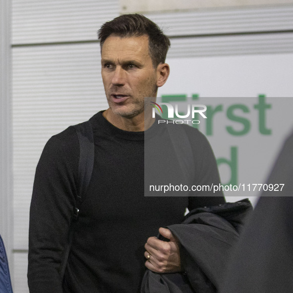 Manchester City W.F.C. manager Gareth Taylor arrives at the Joie Stadium during the UEFA Champions League Group D match between Manchester C...