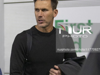 Manchester City W.F.C. manager Gareth Taylor arrives at the Joie Stadium during the UEFA Champions League Group D match between Manchester C...