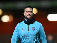 Max Ehmer of Gillingham warms up during the EFL Trophy match between Stevenage and Gillingham at the Lamex Stadium in Stevenage, England, on...