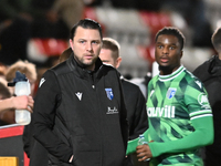 Manager Mark Bonner of Gillingham looks on during the EFL Trophy match between Stevenage and Gillingham at the Lamex Stadium in Stevenage, E...