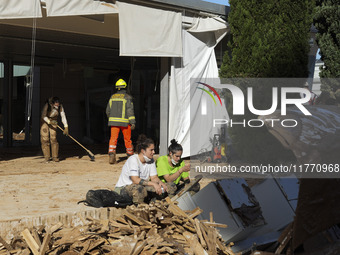 Scenes of devastation in the streets of Benetusser after the passing of the flood, army, firefighters, police and volunteers help to normali...