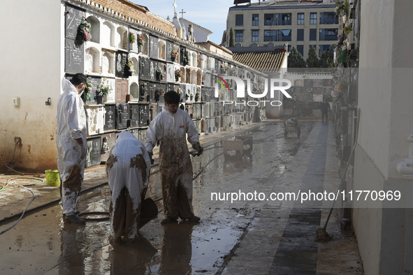 Scenes of devastation in the streets of Benetusser after the passing of the flood, army, firefighters, police and volunteers help to normali...