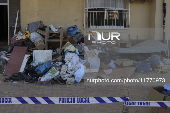 Scenes of devastation in the streets of Benetusser after the passing of the flood, army, firefighters, police and volunteers help to normali...