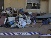 Scenes of devastation in the streets of Benetusser after the passing of the flood, army, firefighters, police and volunteers help to normali...