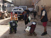 Scenes of devastation in the streets of Benetusser after the passing of the flood, army, firefighters, police and volunteers help to normali...