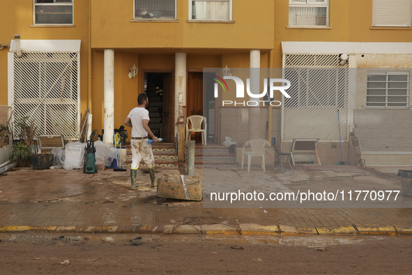 Scenes of devastation in the streets of Benetusser after the passing of the flood, army, firefighters, police and volunteers help to normali...