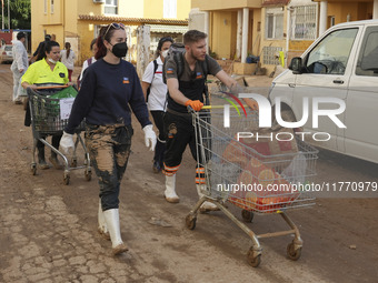 Scenes of devastation in the streets of Benetusser after the passing of the flood, army, firefighters, police and volunteers help to normali...