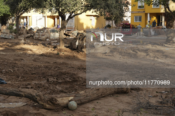 Scenes of devastation in the streets of Benetusser after the passing of the flood, army, firefighters, police and volunteers help to normali...