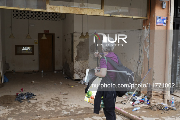 Scenes of devastation in the streets of Benetusser after the passing of the flood, army, firefighters, police and volunteers help to normali...