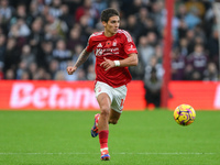 Nicolas Dominguez of Nottingham Forest is in action during the Premier League match between Nottingham Forest and Newcastle United at the Ci...