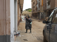 Scenes of devastation in the streets of Benetusser after the passing of the flood, army, firefighters, police and volunteers help to normali...