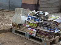 Scenes of devastation in the streets of Benetusser after the passing of the flood, army, firefighters, police and volunteers help to normali...