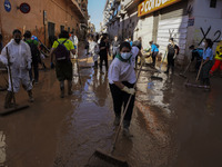 Scenes of devastation in the streets of Benetusser after the passing of the flood, army, firefighters, police and volunteers help to normali...