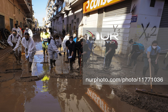 Scenes of devastation in the streets of Benetusser after the passing of the flood, army, firefighters, police and volunteers help to normali...